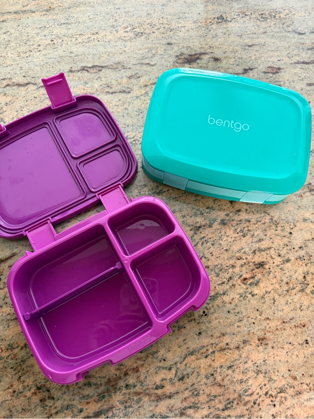 Bentgo Kid-Friendly Teal & Purple Lunch Boxes with Multiple Compartments